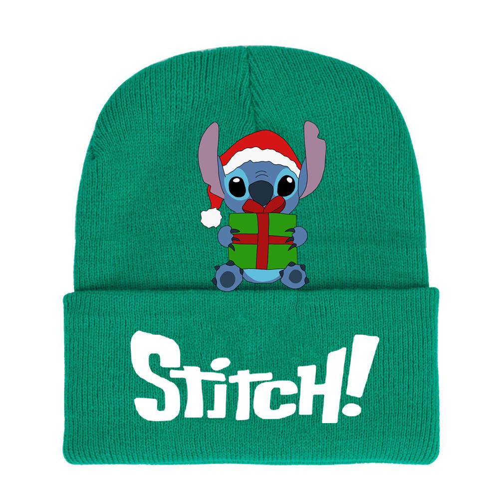 Disney Stitch Knit Beanie Winter Hat With Rolled Brim For Christmas Gifts Adults