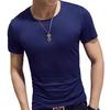 Slim Fit T-Shirt for Men Short Sleeve V Neck T-Shirt Casual Summer Classic Basic Tee Top