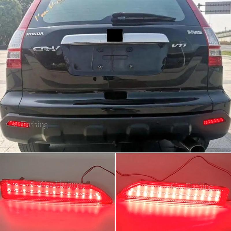 1 Set Led Rear Bumper Reflector Lights For Honda CRV CR-V 2007 2008 2009 Fog Lamp Brake Taillight Light