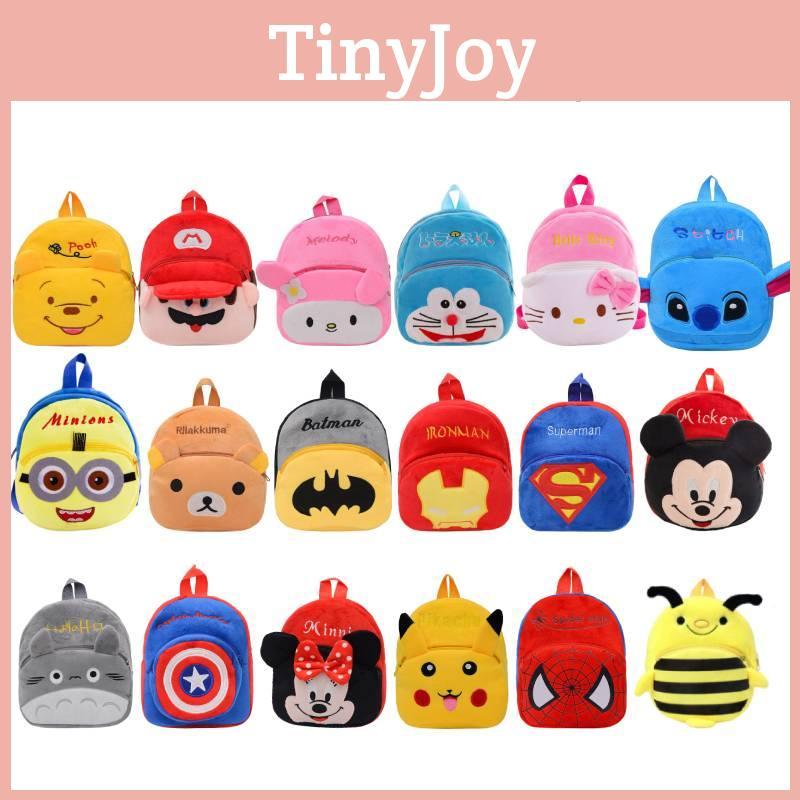 Cute Baby Children Plush Backpack Cartoon Anime Korean Version Kindergarten Early Education Shoulder Bag Anti-theft Shockproof 20*25cm