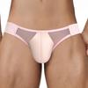 Men Briefs Low Waist Solid Color Thongs Solid Color Mesh Yarn Splicing Ultra Thin Sexy Briefs Breathable Underwear