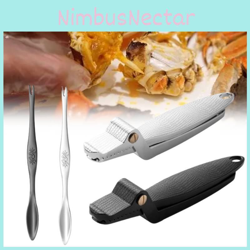 Crab Eating Clip Lobster Tool Crabs Clip Needle 2 In 1 Household Kitchen Tools