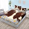 Животная текстура Корова Лошадь Комплект матраса Матрас Набор из трех предметов Покрывало Наволочка Защитный чехол для матраса