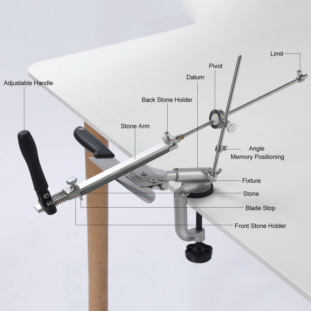 Набор точилок Точилка для ножей с фиксированным углом Набор для заточки ножей Точилка для ножей Точилка для кромок Абразивная система крепления с 4 точильными камнями