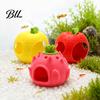 Fish Tank Cave Decorations Fruit Aquarium Hide Cave, Apple Pitaya Hideout, 3D Safe Shelter for Water Pets Printed Decorative Betta And Shrimp Breeding