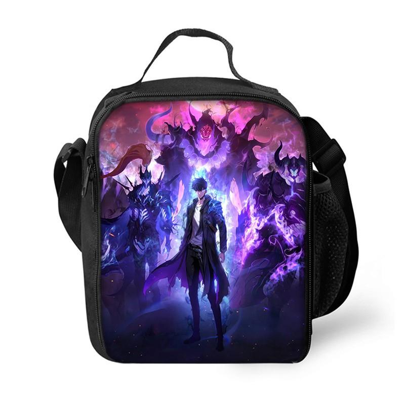 Stylish PVC Lunch Tote Bag Office Workers Students - Crossbody Insulated Cooler Streetwear Design