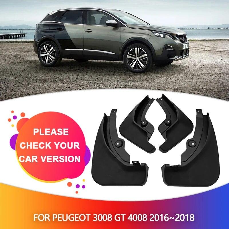 Брызговики для Peugeot 3008 GT 4008 2016 ~ 2022 2017, брызговики, брызговики, автозапчасти, колеса, автомобильный чехол, аксессуары