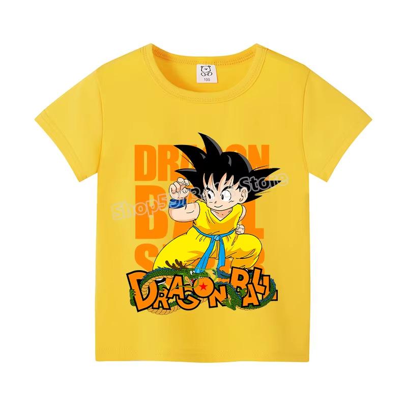 Цветная футболка Dragon Ball Sun: Короткая футболка в стиле Харадзюку для детей