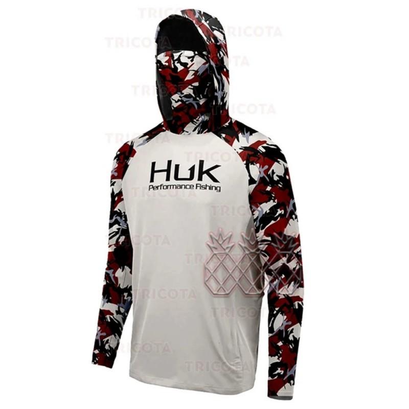 Mens Long Sleeve UPF Sun Protection Fishing Hoodie Shirt Breathable Milk Silk Outdoor Sportswear Cycling Angling