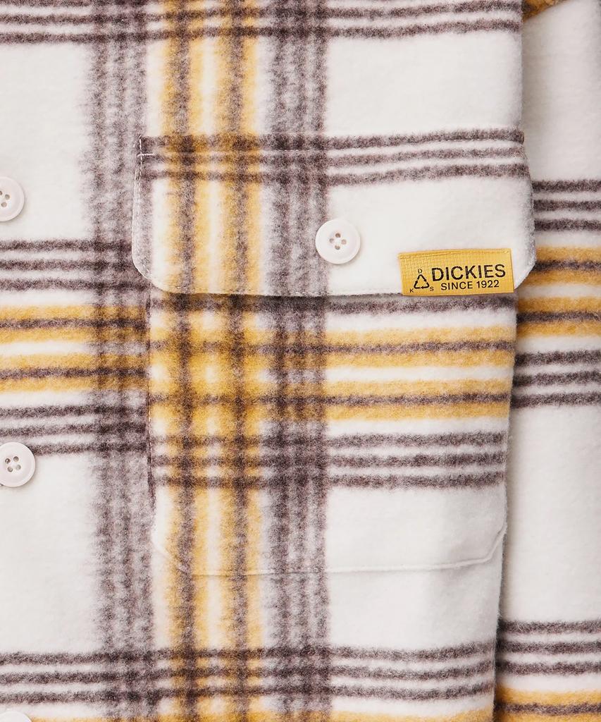 DICKIES Relaxed Plaid Long Sleeve Shirt Cream