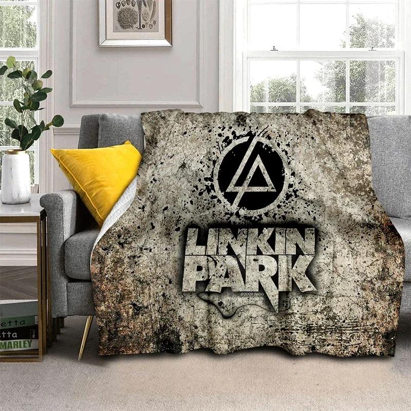 Linkin Park Рок-группа Классическое Мягкое Плюшевое Фланелевое Пледное Одеяло для Спальни Гостиной Пикника Покрывало на Кровать Диван