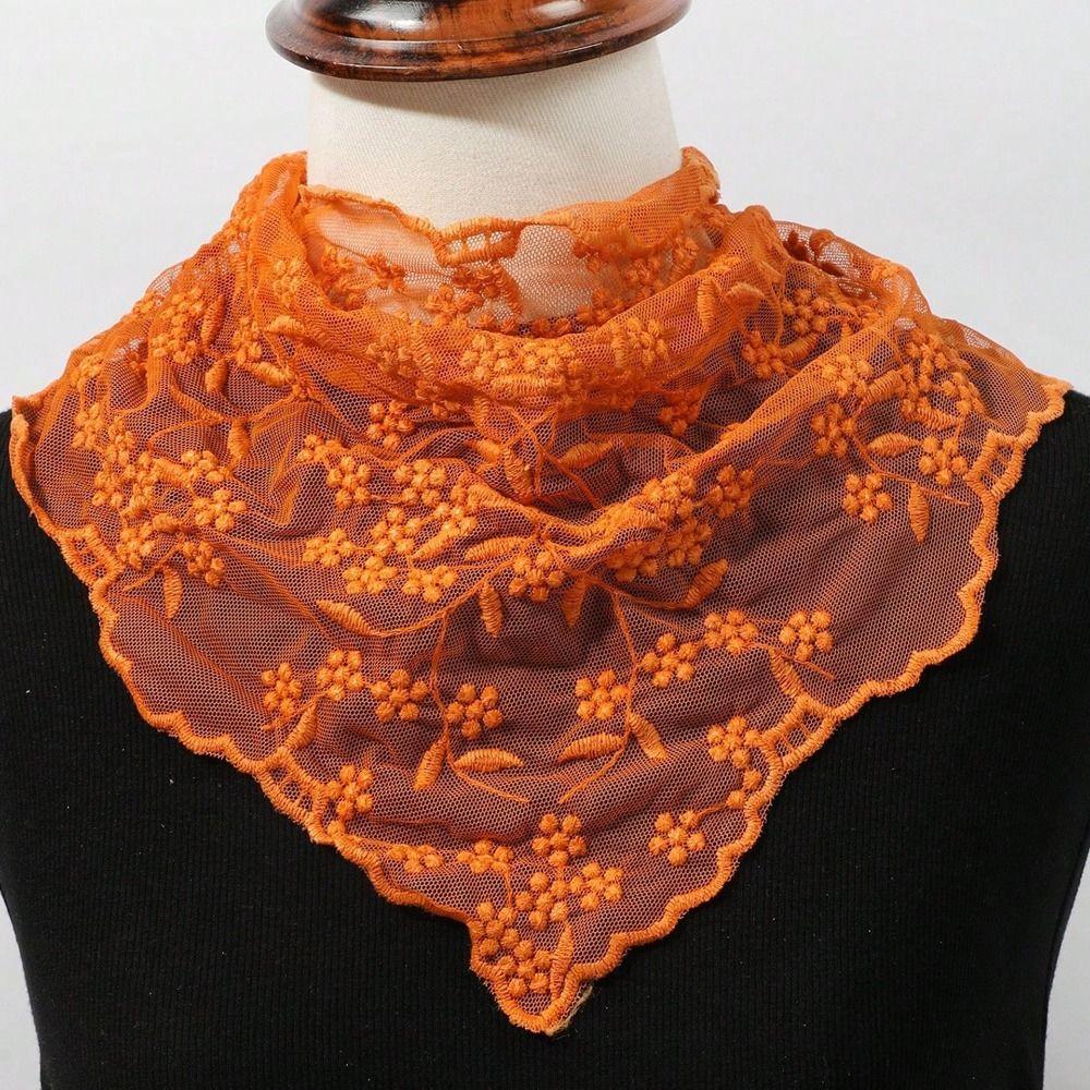 Hollow Lace Triangle Scarf Lace Girl Headscarf New Headband Office Lady