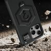 For iPhone 16 Pro Case Hexagonal Kickstand Shockproof TPU PC Matte Phone Cover with Integrated Scale Hook