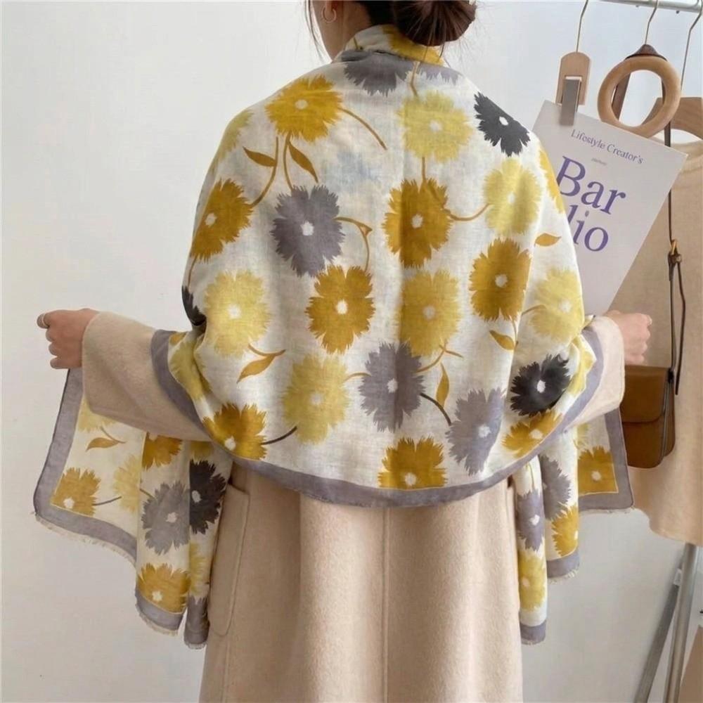 Elegant Sunscreen Foulard Shawl Korean Style Luxury Silk Scarf Fashion Shawl Wrap Female