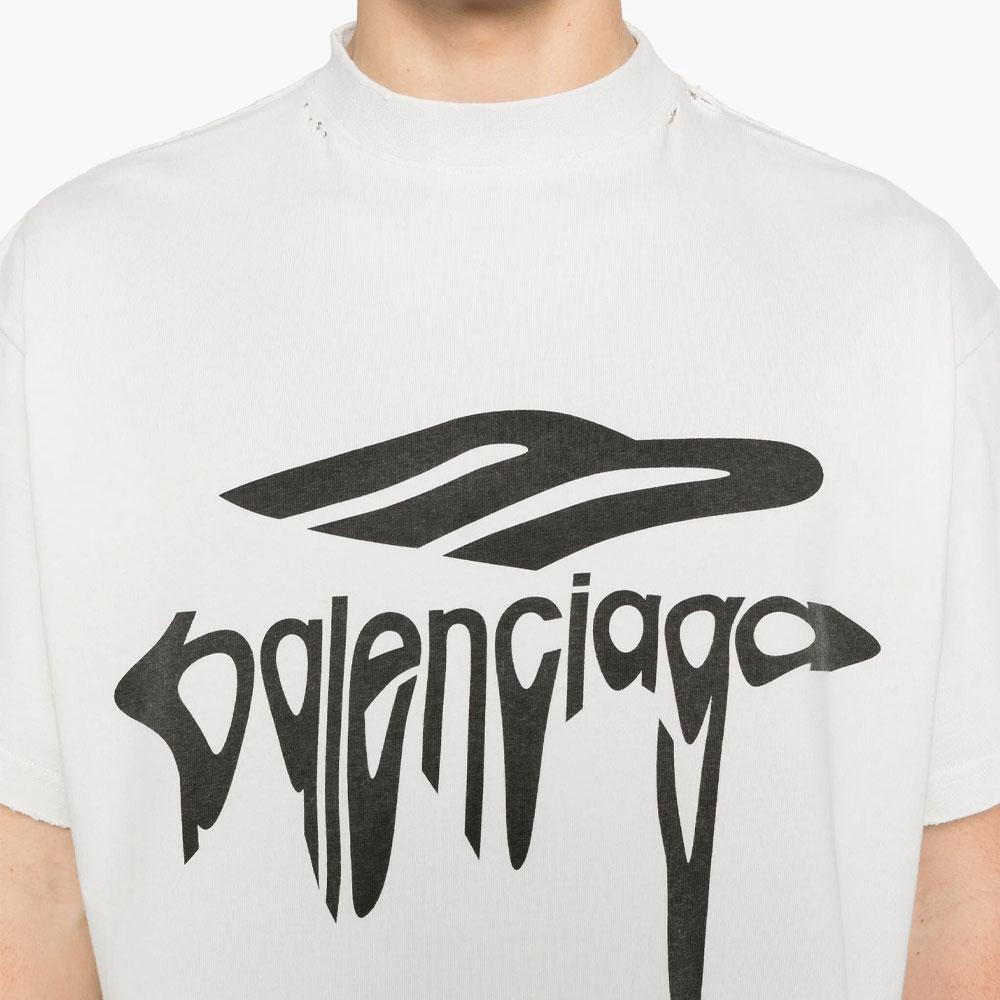 Balenciaga 3b Жидкая Оверсайз Футболка 787349TRVS89081