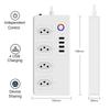 Melery Tuya Wifi Smart Power Strip EU US Brazil UK Austrial Plug Socket USB Charge Outlet Remote by Alexa Dot Google Home Office