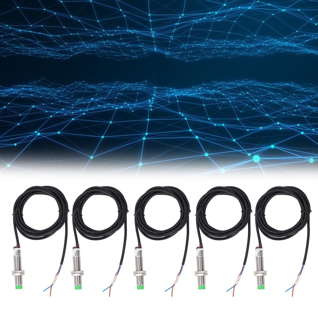 5 шт. M12 Индуктивный бесконтактный переключатель 2 провода нормально закрытый 150 Гц частота бесконтактный датчик DC10‑36V