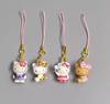 New In Stock Cute Black Leather Kt Cat Jewelry Pendant Blind Box University Kt Cat Phone Case Hanging Decoration Surprise Gift