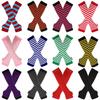 1 Pair Women Striped Gloves Long Fingerless Gloves Warmer Long Arm Sleeve Girl Gift