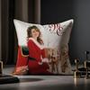 Mariah Carey Classic Christmas Songs Pillow Case Anti-Dustmite Pillowcase Invisible Zipper Silky Short Plush Sofa Cushion Cover