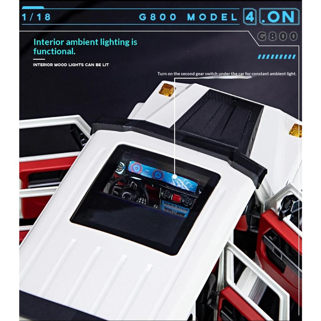 Большая модель автомобиля Benz G800 Off Road SUV в масштабе 1/18, литая из сплава металла, модный элемент декора для дома и рабочего стола, подарок на день рождения, игрушки