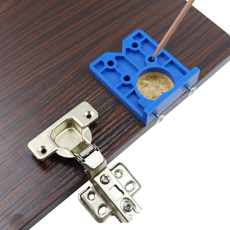 35mm Hinge Hole Opener Accuracy Locator Door Drilling Guide Drilling Jig Drill Bits for Cabinet Door Installation Hinge Jig