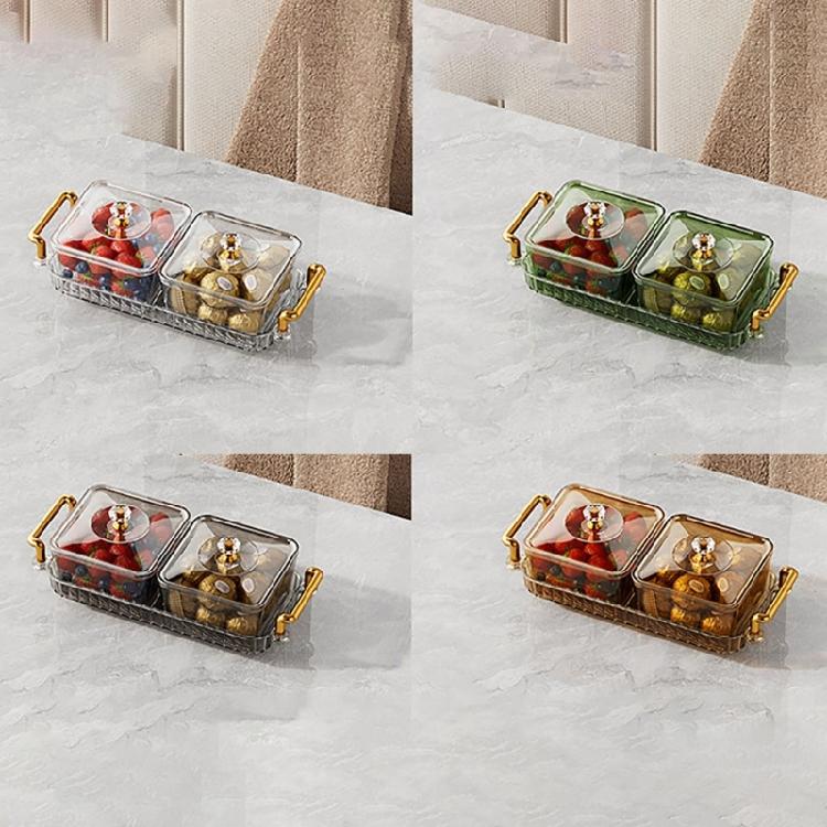Nonslip Divided Snacks Fruit Tray With Lid Snacks Fruit Tray Removable Snacks Platter Candy Storage Box Easy to Use