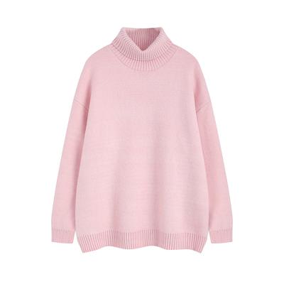 Мужская одежда осень и зима мужской и женский утолщенный свитер с высоким воротом однотонный пуловер теплый вязаный свитер