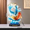 12,8-дюймовая китайская статуэтка рыбы фэн-шуй, центральное украшение коллекции, скульптура из смолы, статуэтка для