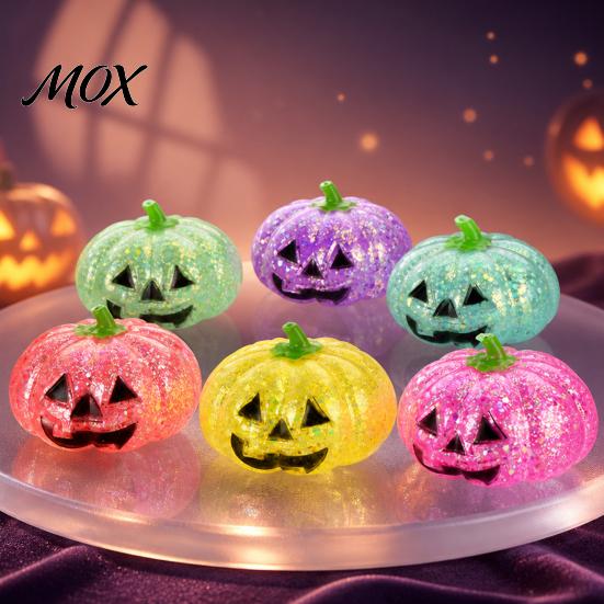 Classroom Stress Toy 1/2/3Pcs Halloween Pumpkin Relief Toy, Creepy Head Squeeze Glitter Ball for Kids Adults, Party Favors