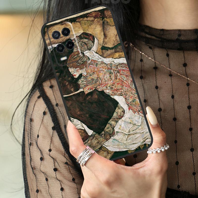 Художественный чехол Эгона Шиле для Oppo A74 A94 A54 A80 A60 A40 A18 A38 A58 A78 A98 A96 A76 A16 A15 A17 A57 A77 A5 Pro