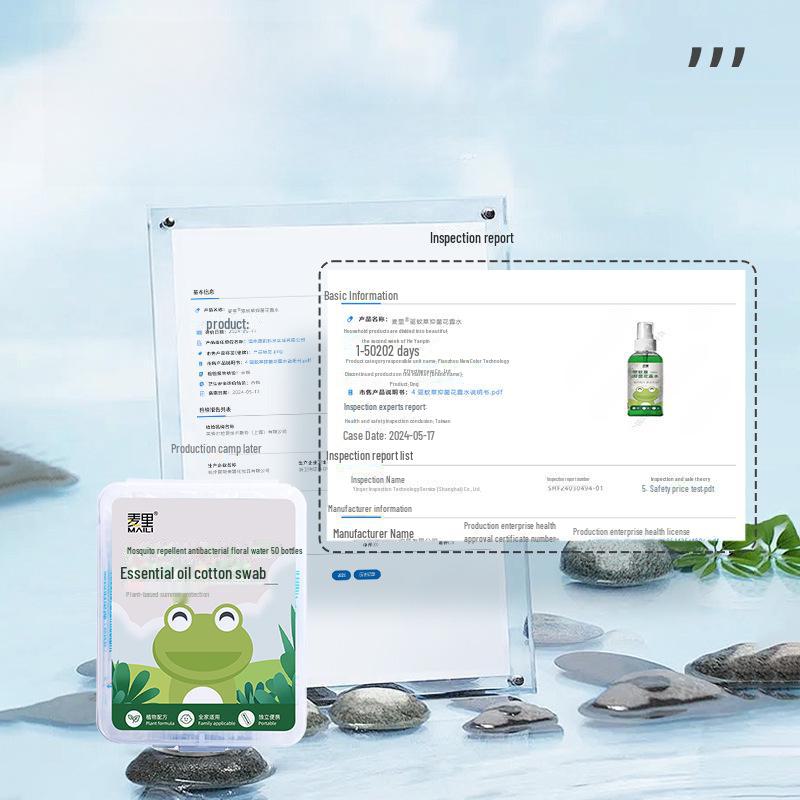 Май Ли Дин Дин Портативные ватные палочки с эфирными маслами - Освежающие, Успокаивающие и Дезинфицирующие. Идеально для летнего использования.