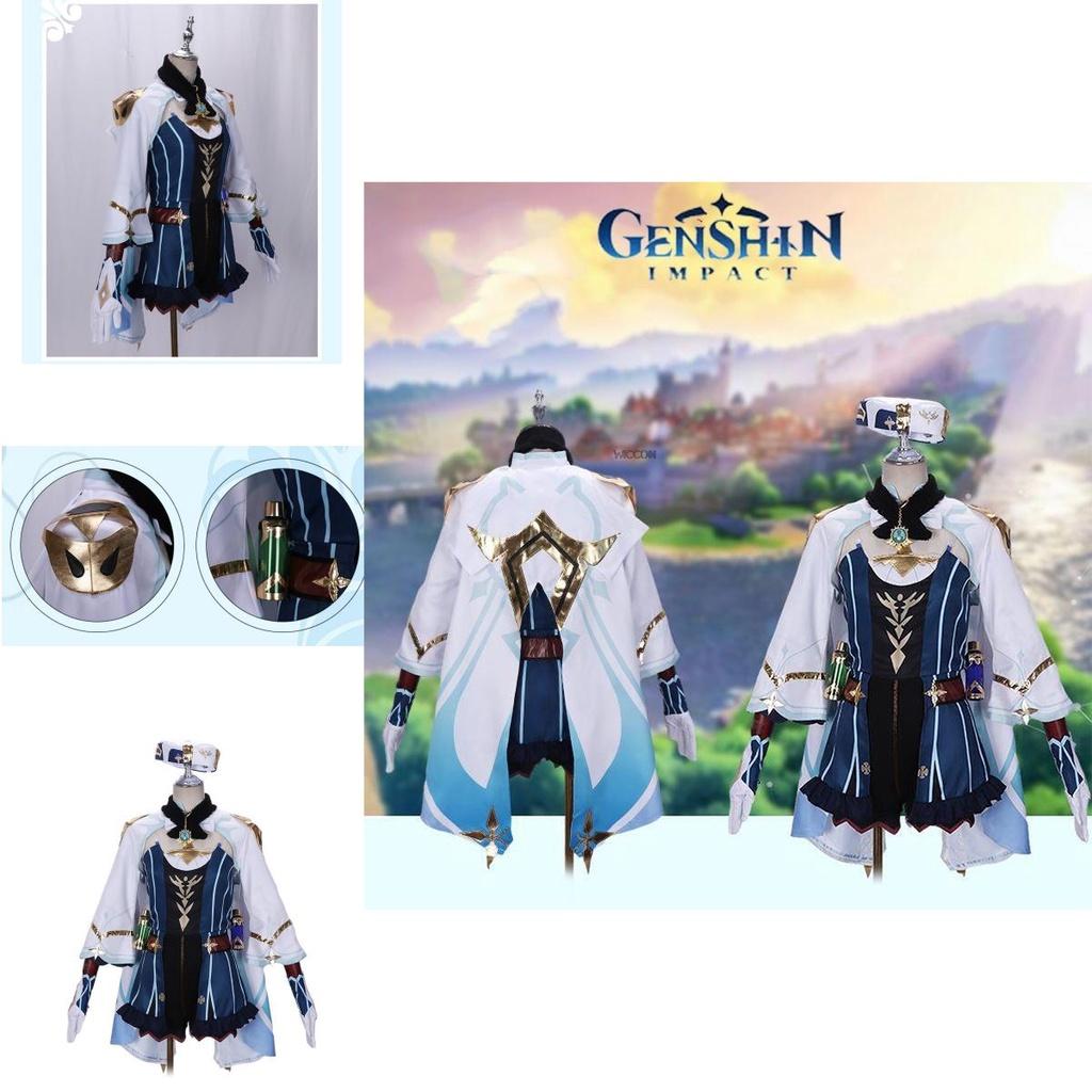 Костюм для косплея Сахарозы из Genshin Impact, шляпа, маскарадные платья, наряды, Хэллоуин, высококачественный костюмный набор изысканного дизайна