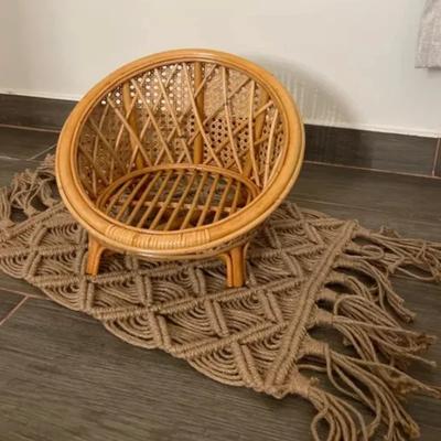 Реквизит для фотосъемки новорожденных - Ручная работа, винтажный ротанговый диван и кресло, позировочная кровать, унисекс реквизит для фотосъемки девочек и мальчиков