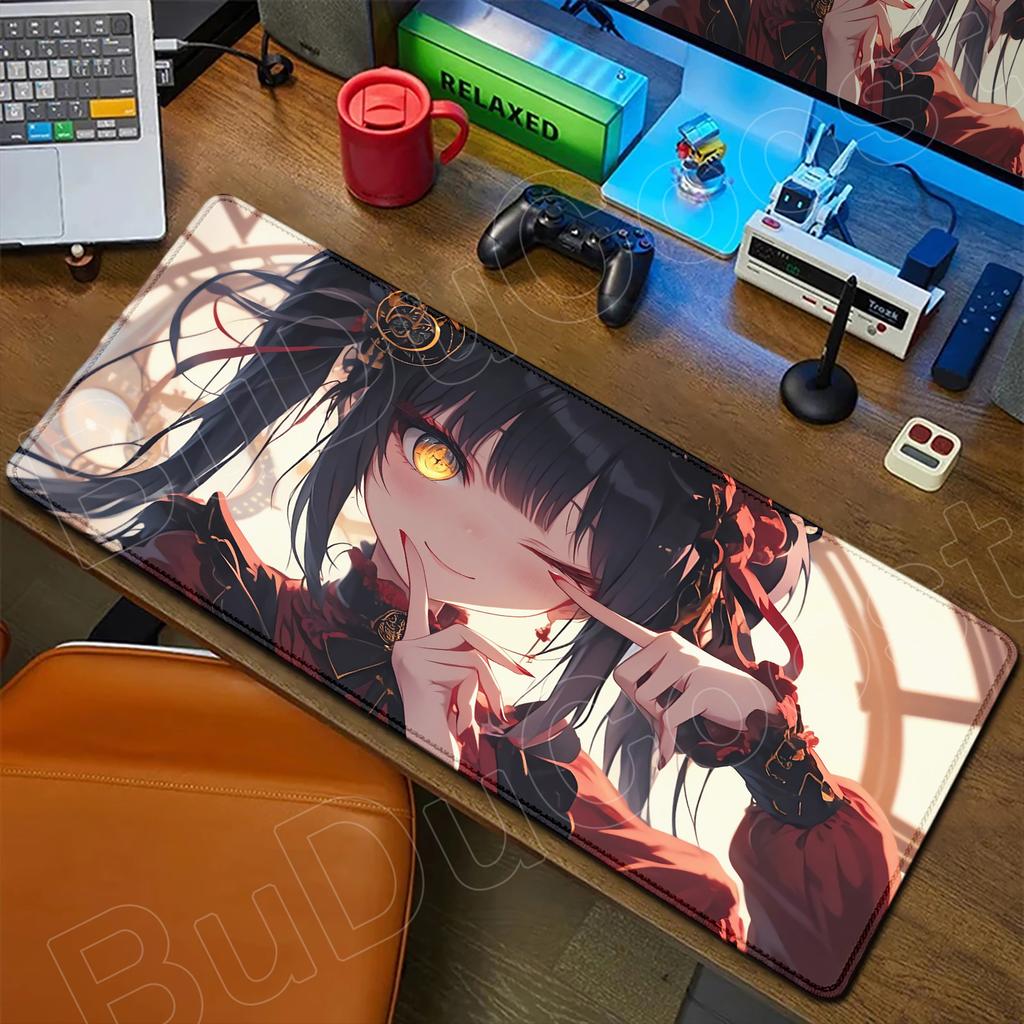 HD Милая Девушка Большой Коврик для Мыши Аниме Date A Live Коврик для Мыши Ноутбук Игровые Аксессуары Клавиатура Рабочий Стол Токисаки Куруми Тока Ятогами