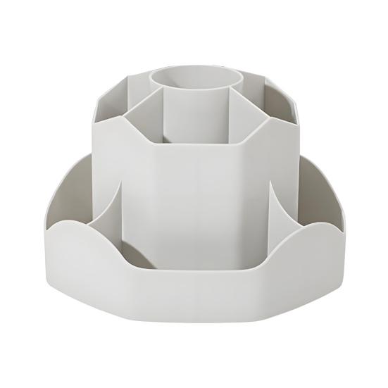 360-Degree Rotating Pen Holder Spinning Desk Organizer with 9 Tiered Compartments Multi-functional Makeup Brushes Holder for Office School Home