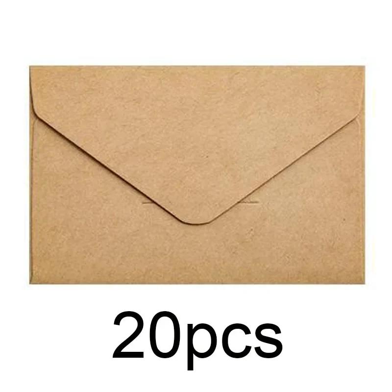 20/40/80 шт. классические белые, черные крафт-пустые мини-бумажные оконные конверты, свадебные приглашения, подарочный конверт