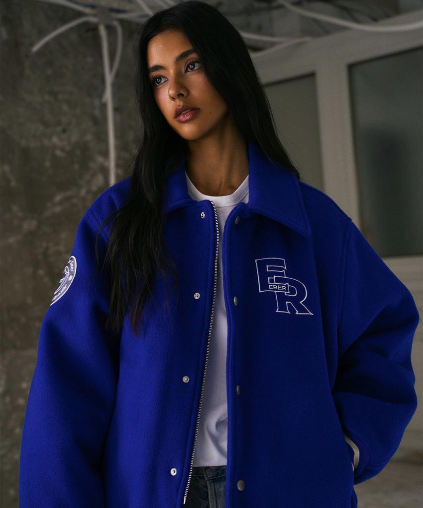 Erer Nautical Varsity Jacket Blue