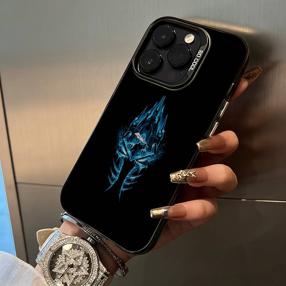 W-O-W-World- of -Warcraft Phone Case For IPhone17  16 11 12 13 14 15 16 Pro Max Plus Cover Colored Silver Funda Bumber