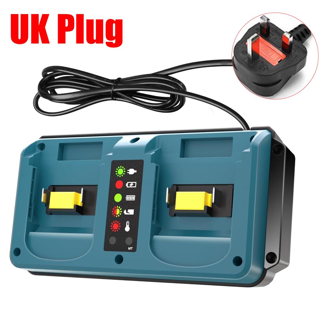 Двухпортовое зарядное устройство Replacement для аккумуляторов Makita 18V Совместимо с литий-ионными аккумуляторами Makita 11.1V-18V BL1811 BL1811 BL181
