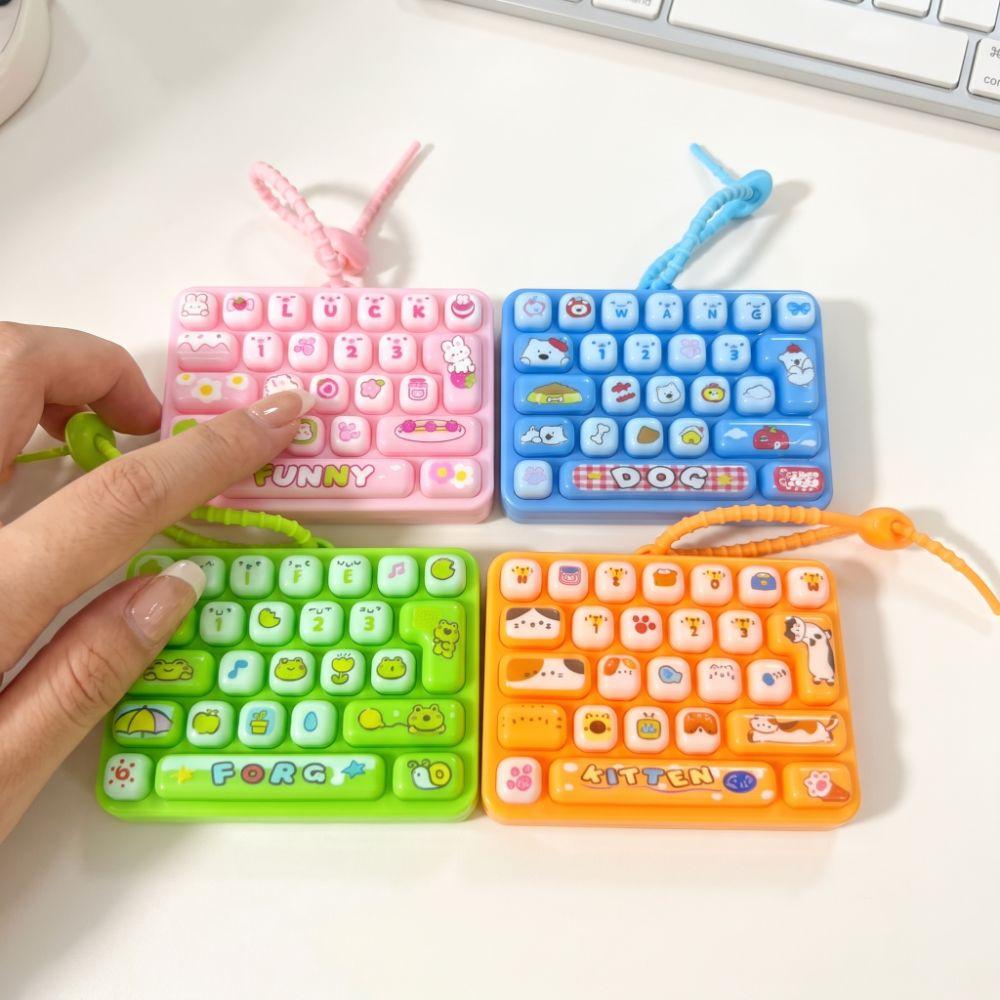 Animals 26 Keys Keyboard Keychain Cartoon Stress Relief Fidget Toy Travel Use