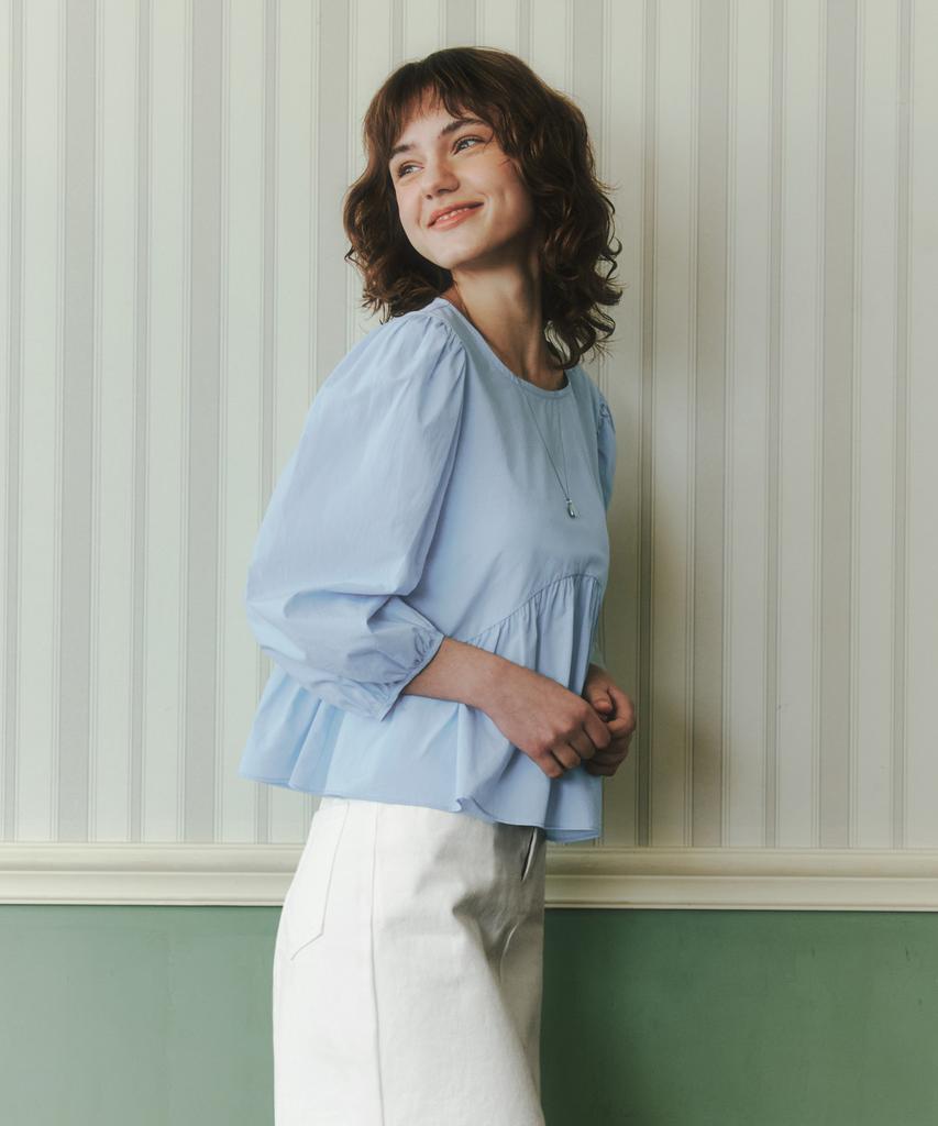 ZEROSTREET [2 Types][3 Colors] Daisy Puff Blouse