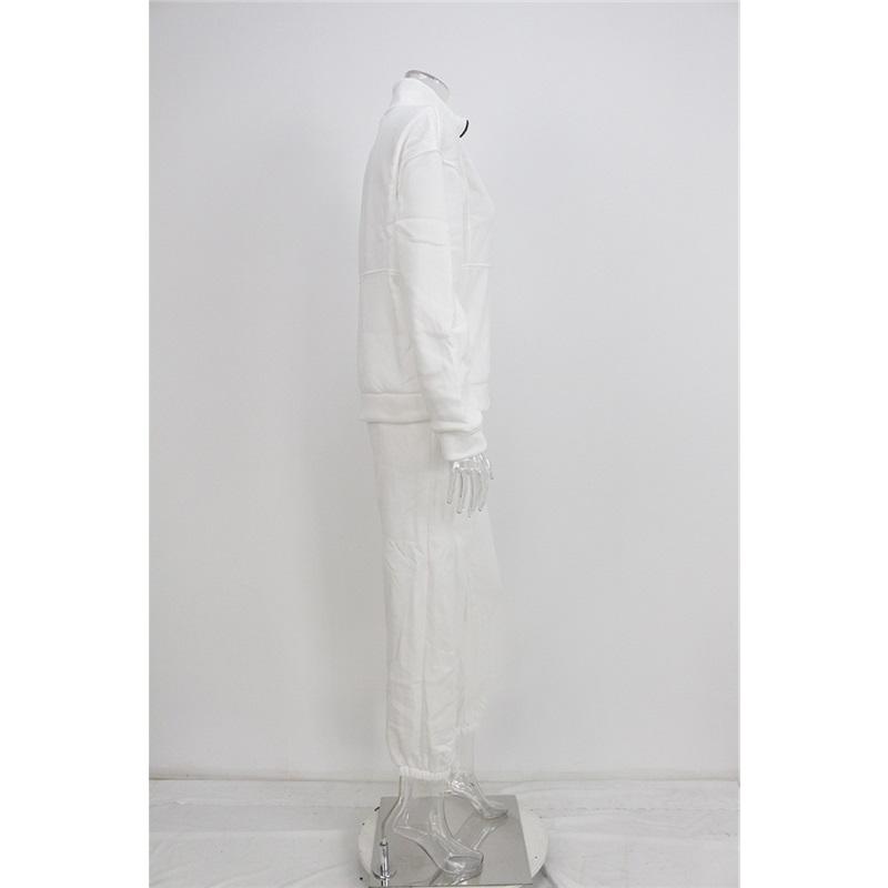 Модный повседневный спортивный костюм женский свободная толстовка длинные брюки комплект из двух предметов