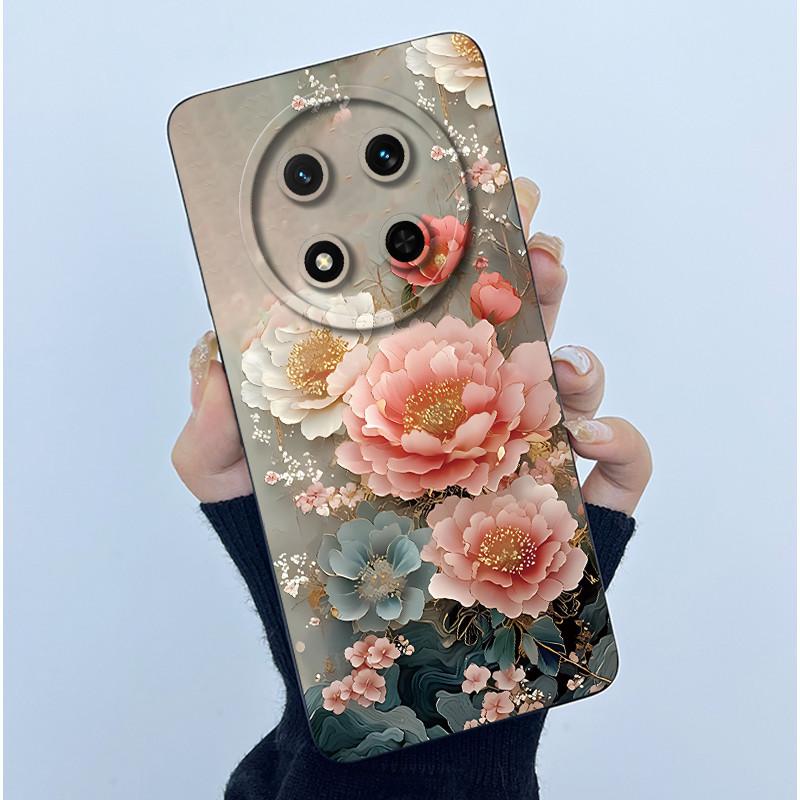 For Honor X9C 2024 Case Simplicity Flower Liquid Soft Silicone Back Cover for HonorX9c X 9C Phone Funda Magic7 Lite Bumper Shell