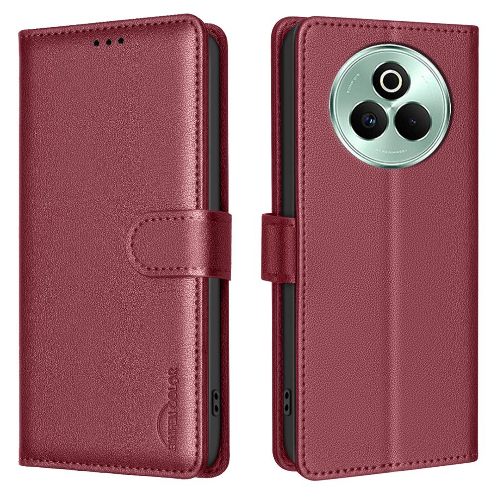 BINFEN COLOR BF32 Кожаный чехол-кошелек с RFID-блокировкой для телефона Realme P3 Pro 5G