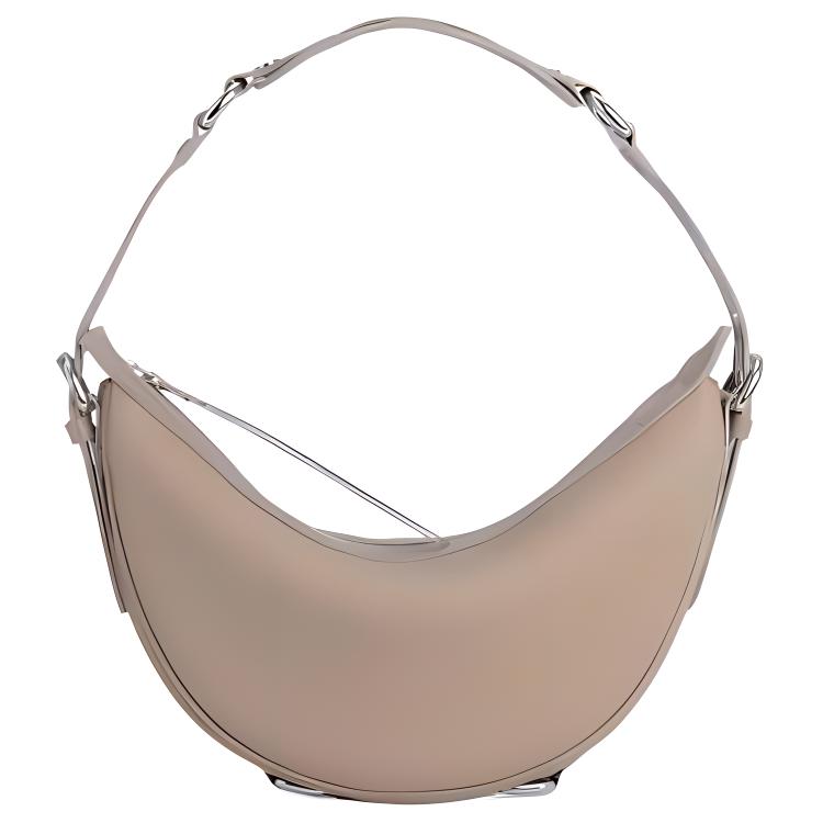 By Far Gib Metal Accessories Brand Stud Zipper Closure Crescent Design Grain Leather Shoulder Tote Bag Large Women Handbags 23PFGIBSTPMXCGMED