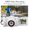 Digital Camera HD 16MP White Color Multi Axes Stabilization Smart Beginner Vlogging Camera Beginner Camera Portable Small Camera
