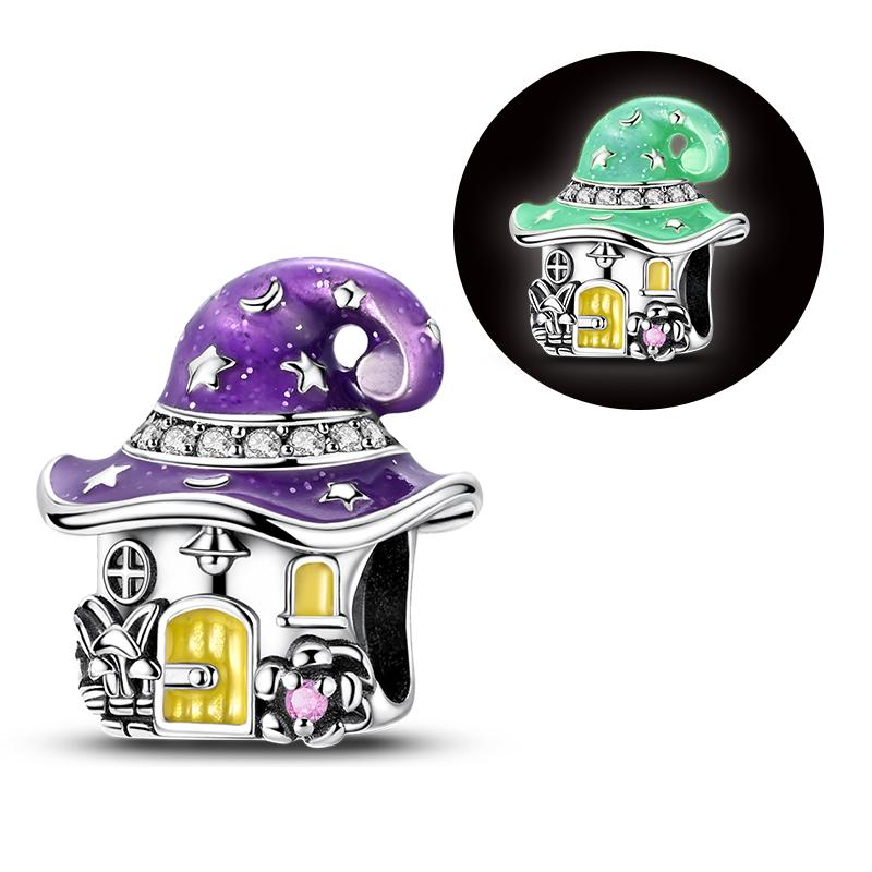 Copper Charms Luminous Beads Firefly Chameleon Fit Original Bracelet Pendant Diy For Woman Jewelry