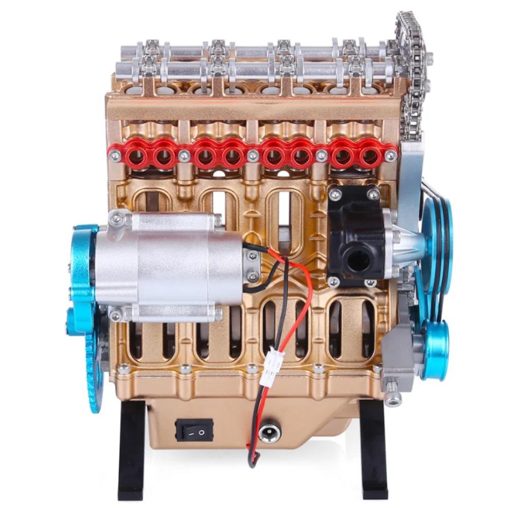 Mini Metal Assembly Model Assembly in-line Four-cylinder Engine Toy Is Suitable for Teaching Physics Experiments