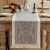 Home Decor Nordic Style Table Runner with Tassel Waterproof Table Cloth Polyester Washable Table Cover Festival